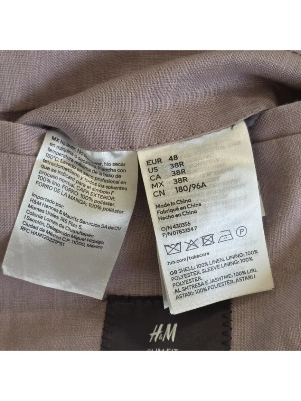 H&M men slim